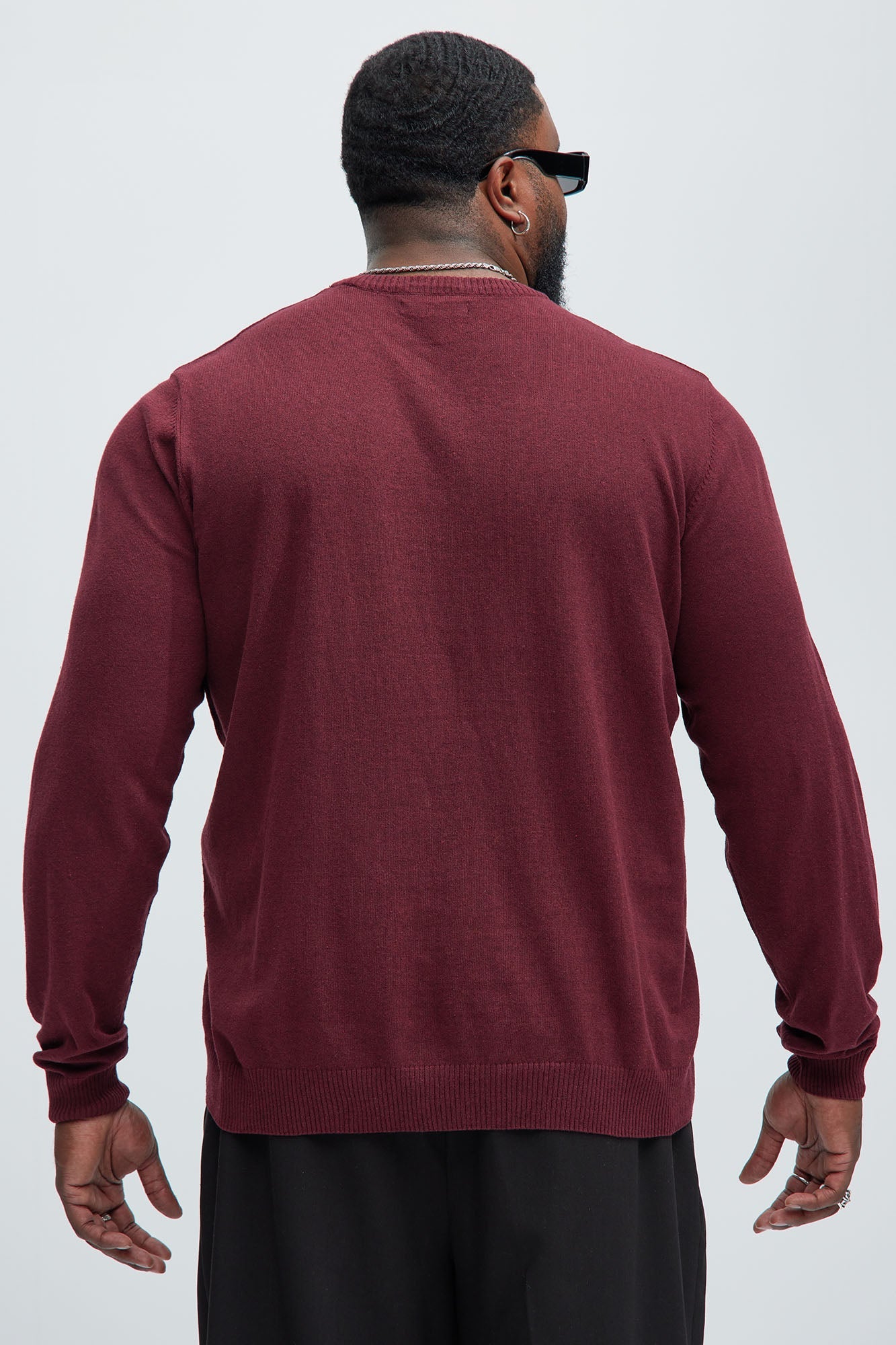 Cozy and Cool Crewneck Sweater - Burgundy