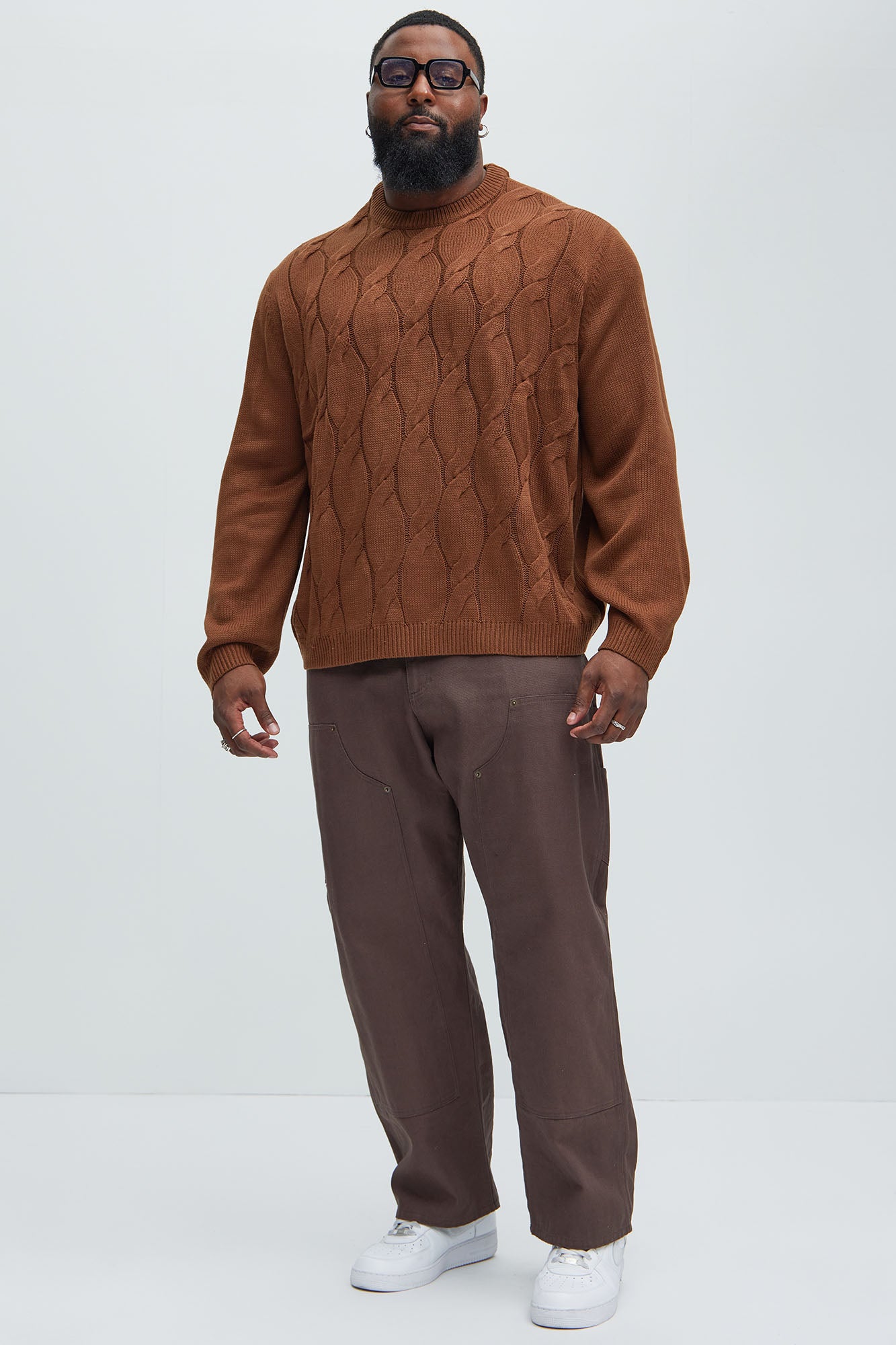 Make The Call Crewneck Sweater - Brown