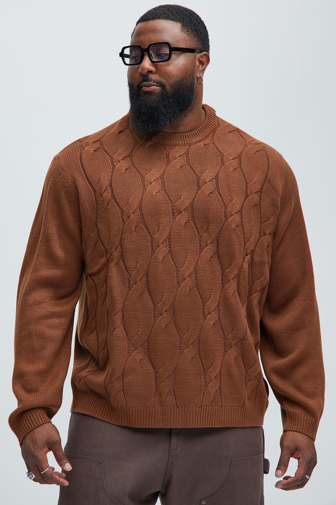 Make The Call Crewneck Sweater - Brown