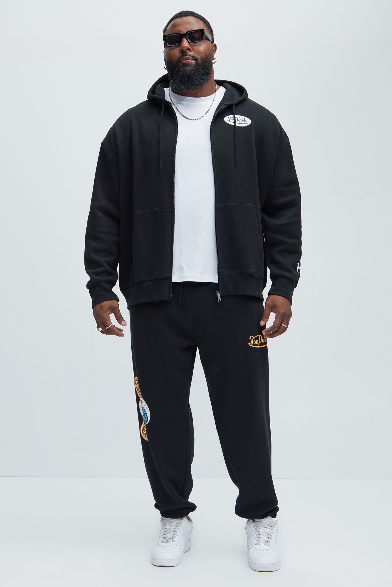 Von Dutch Gold Wings Hoodie - Black