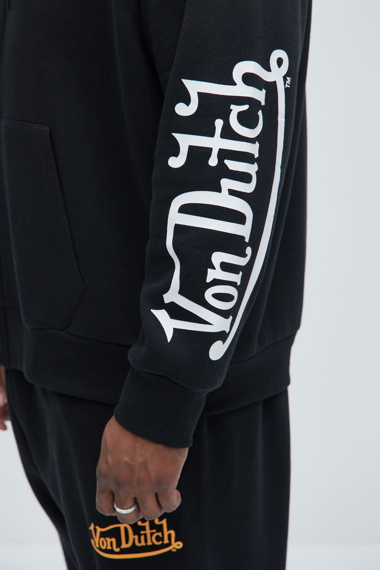 Von Dutch Gold Wings Hoodie - Black