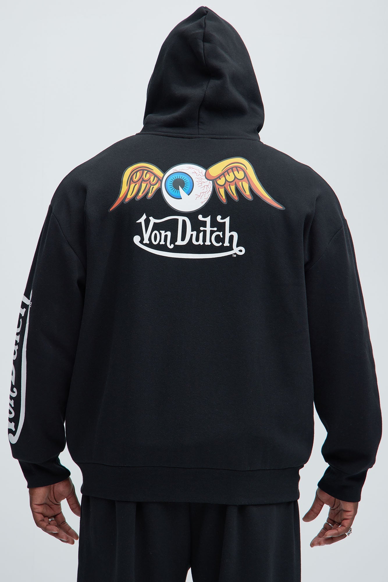 Von Dutch Gold Wings Hoodie - Black