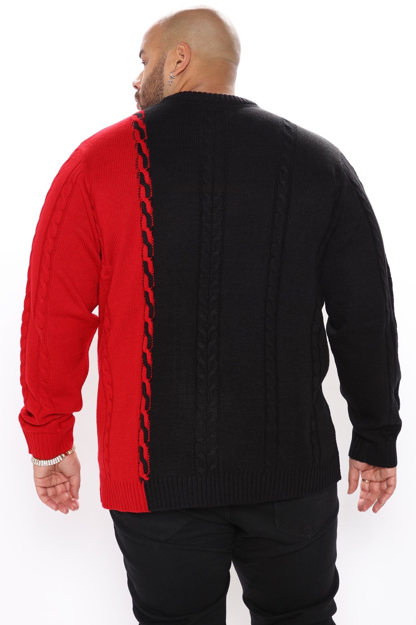 Cody Cable Knit Sweater - Black/combo