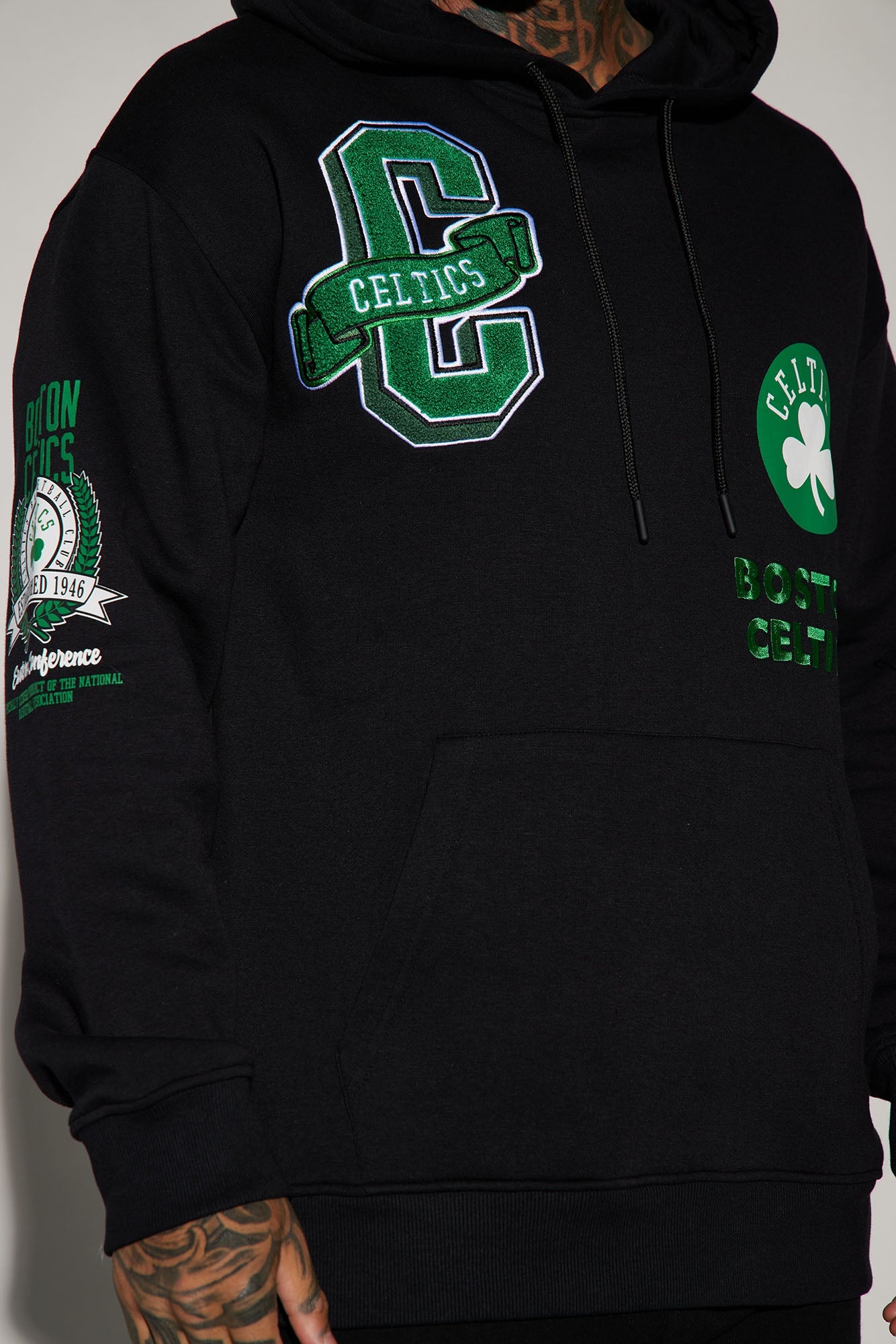 Celtics Campus Hoodie - Black