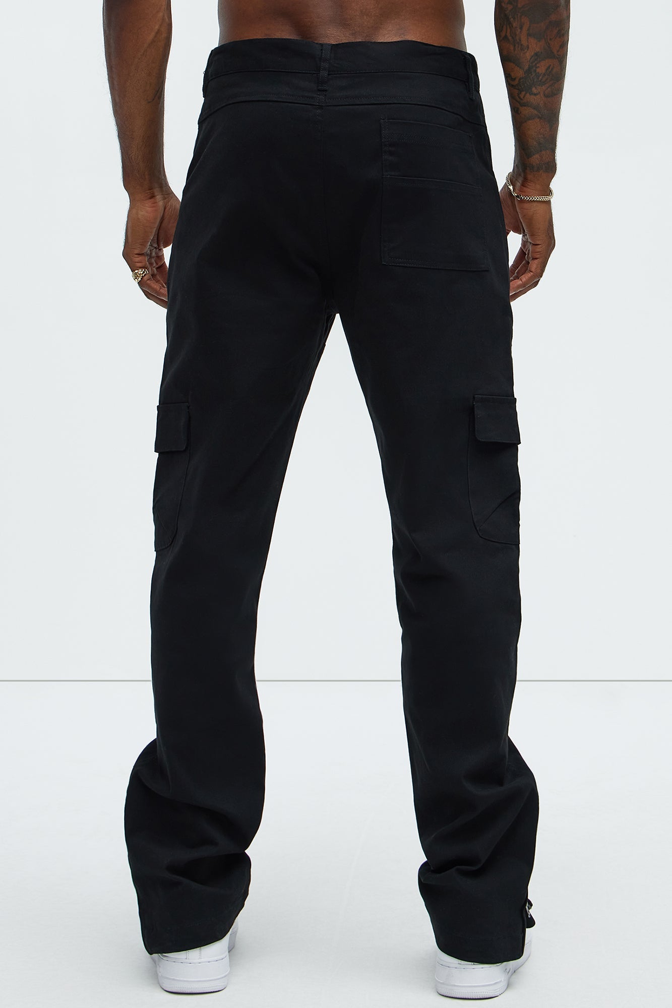 Camera Flash On Cargo Pants - Black