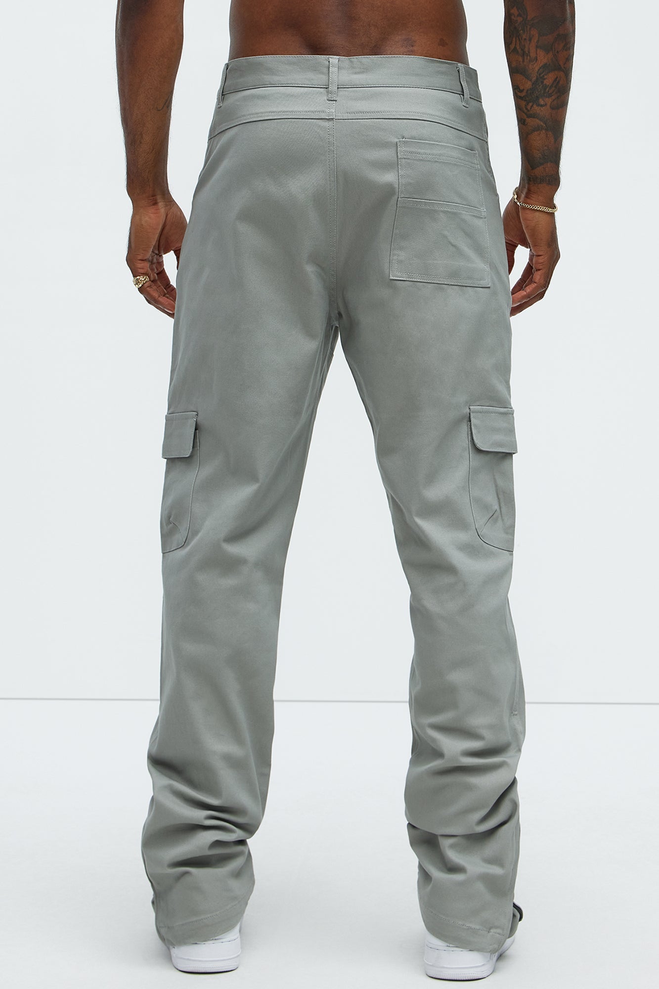 Camera Flash On Cargo Pants - Grey