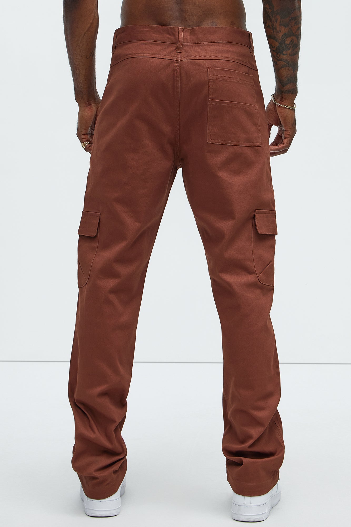 Camera Flash On Cargo Pants - Brown