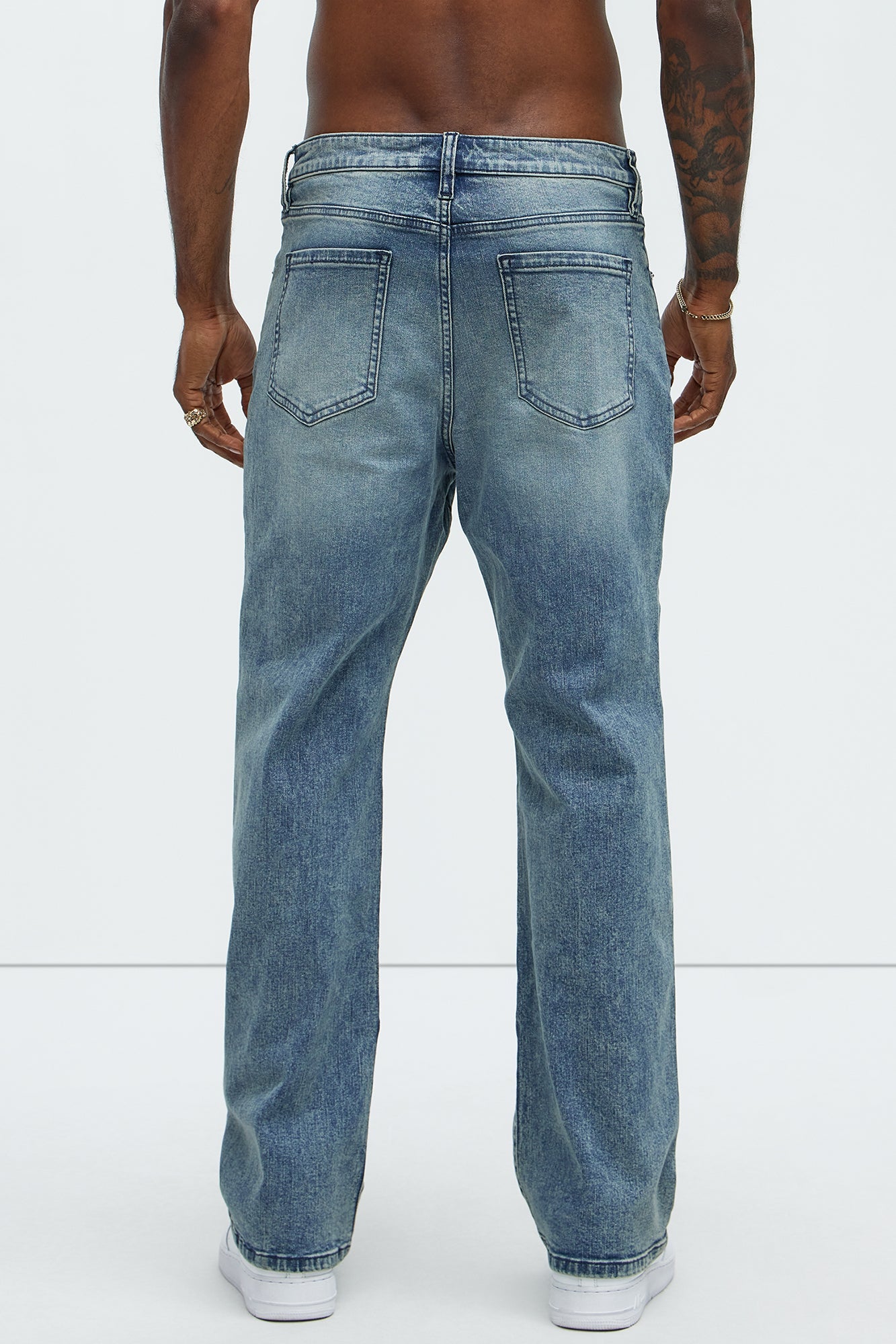 Trent Straight Utility Jeans - Medium Wash
