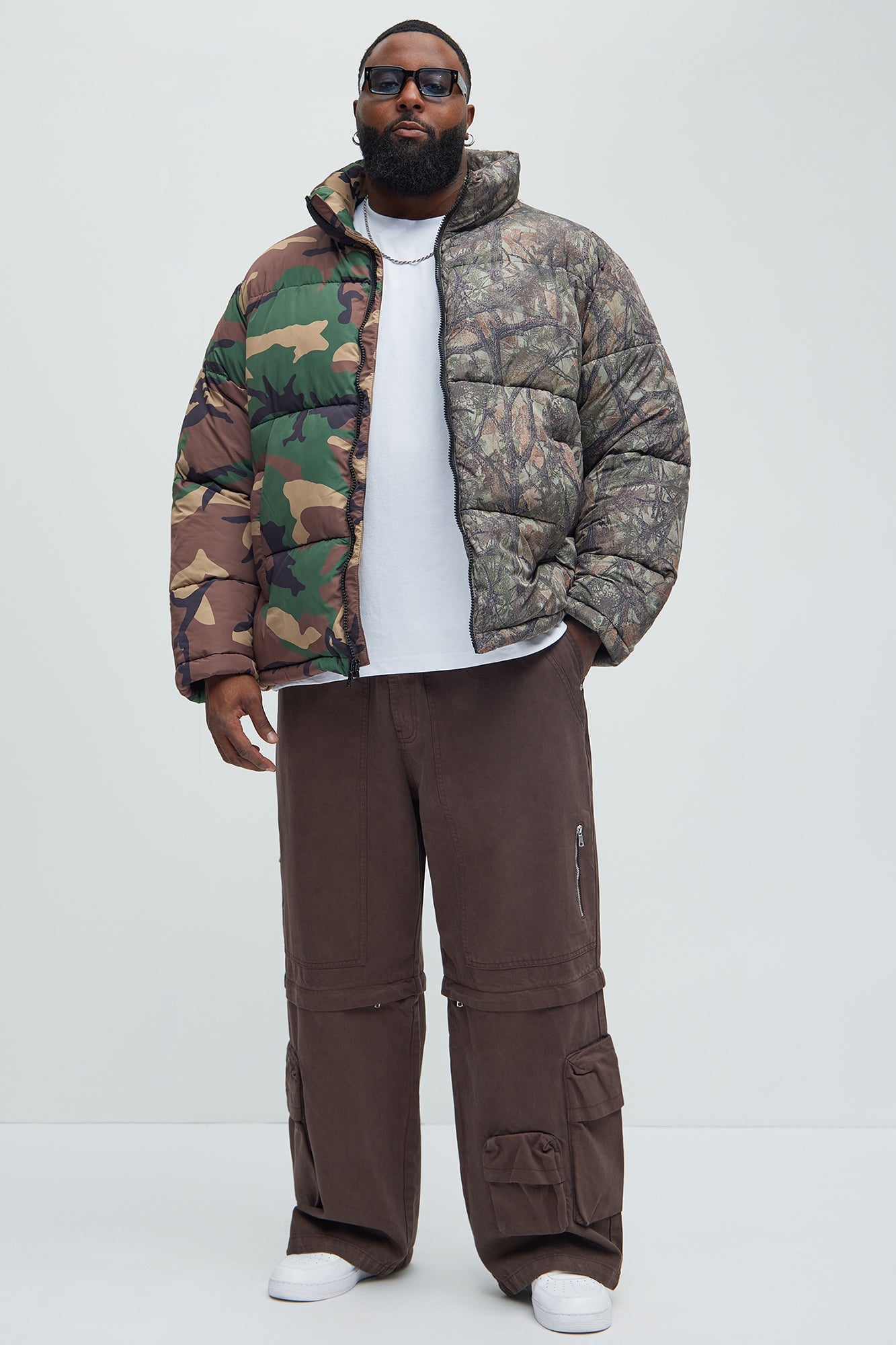 Maybe Next Time Zip Off Baggy Cargo Pants - Brown