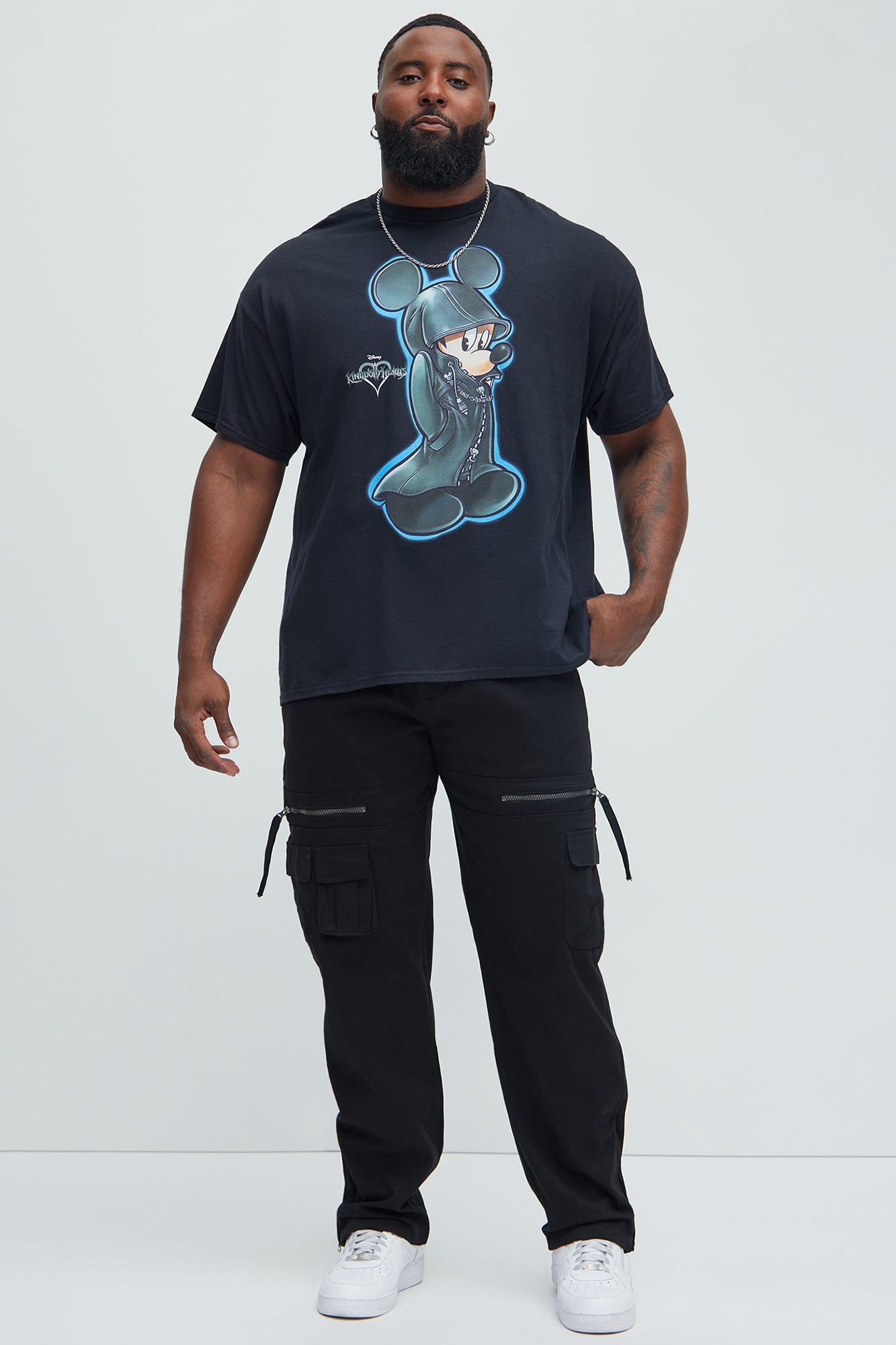 Camera Flash On Cargo Pants - Black