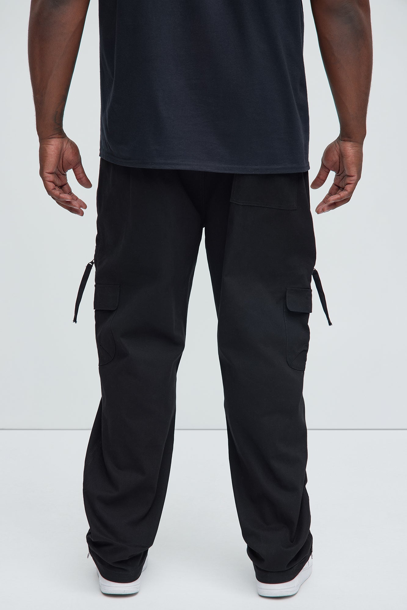 Camera Flash On Cargo Pants - Black