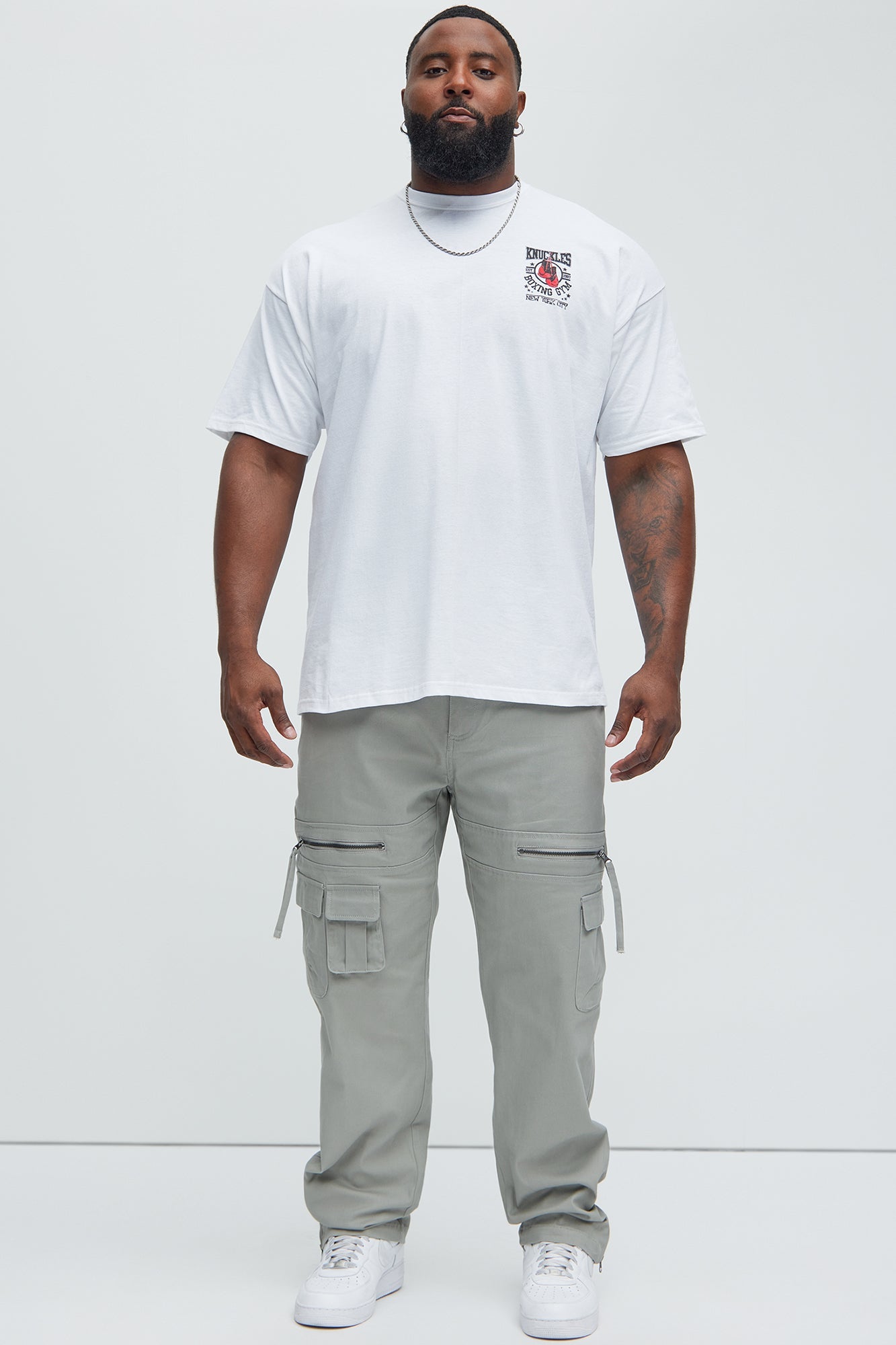 Camera Flash On Cargo Pants - Grey