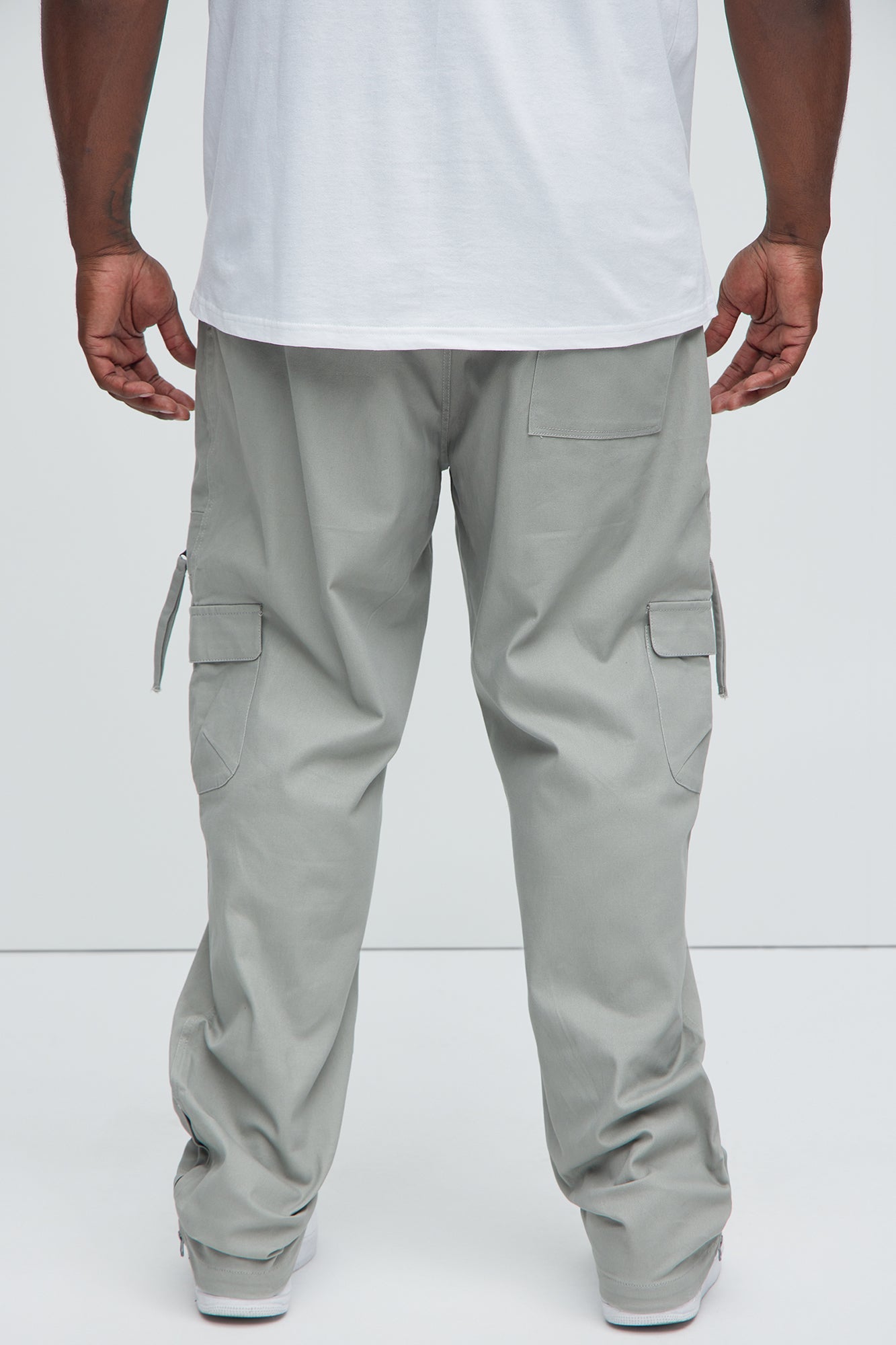 Camera Flash On Cargo Pants - Grey