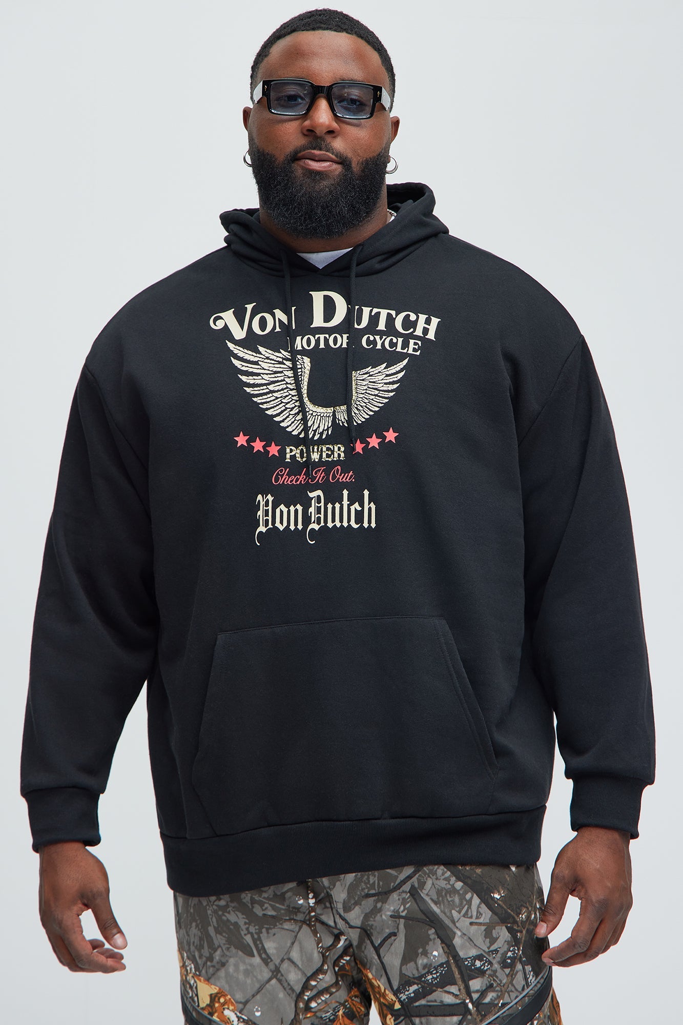 Von Dutch Wings Hoodie - Black