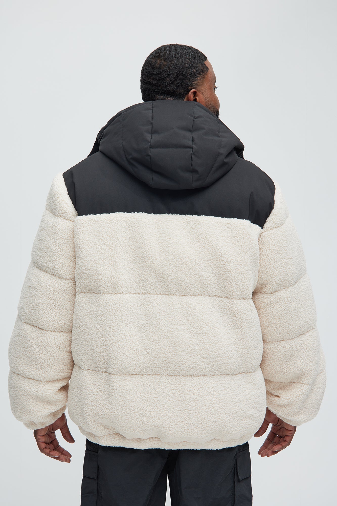 Real Thoughts Colorblock Puffer - Tan/Multi