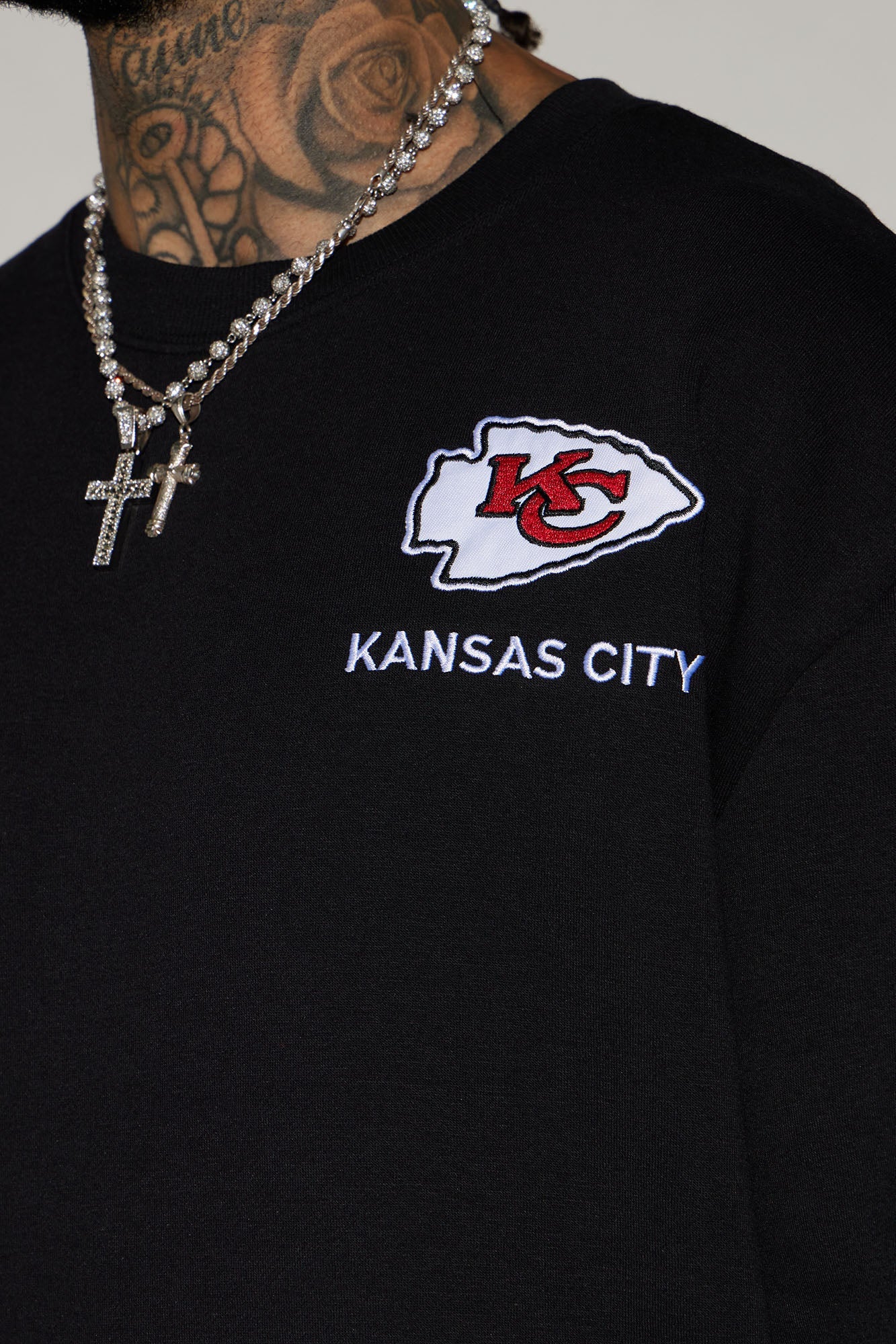 Chiefs Higher Education Fleece Crew Neck Sweater - Black/combo