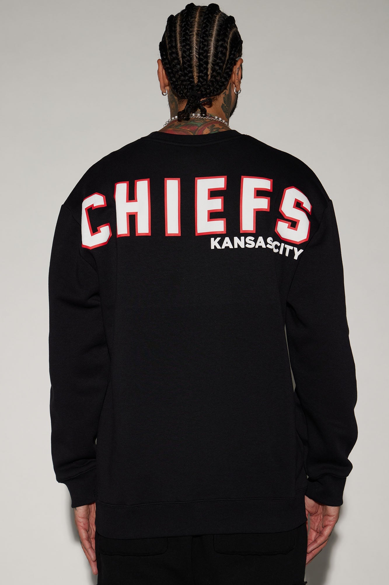 Chiefs Higher Education Fleece Crew Neck Sweater - Black/combo