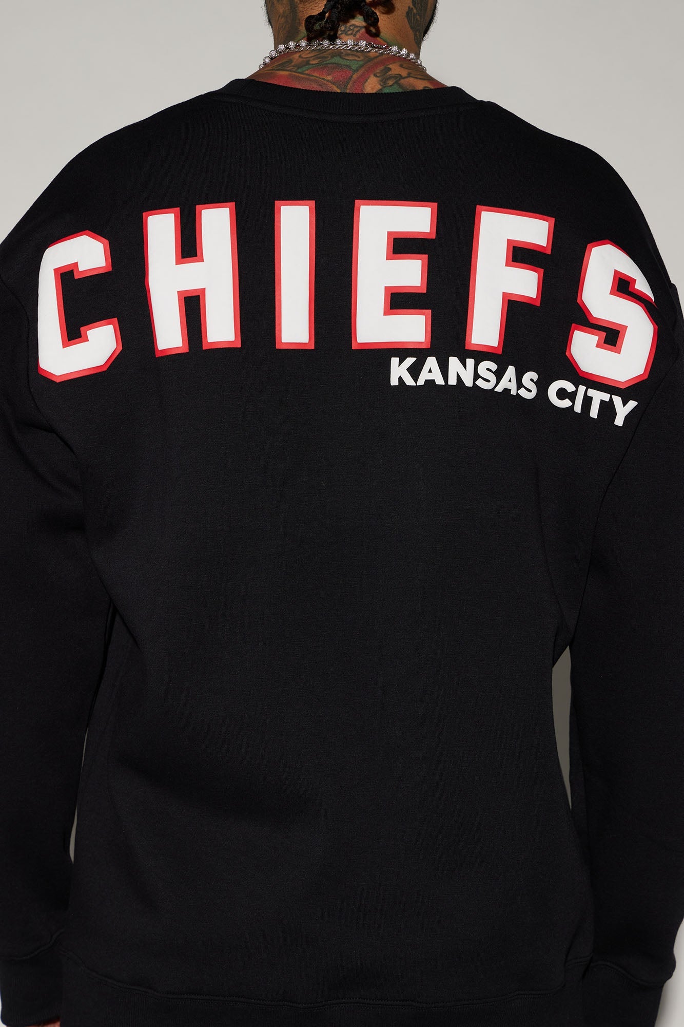 Chiefs Higher Education Fleece Crew Neck Sweater - Black/combo