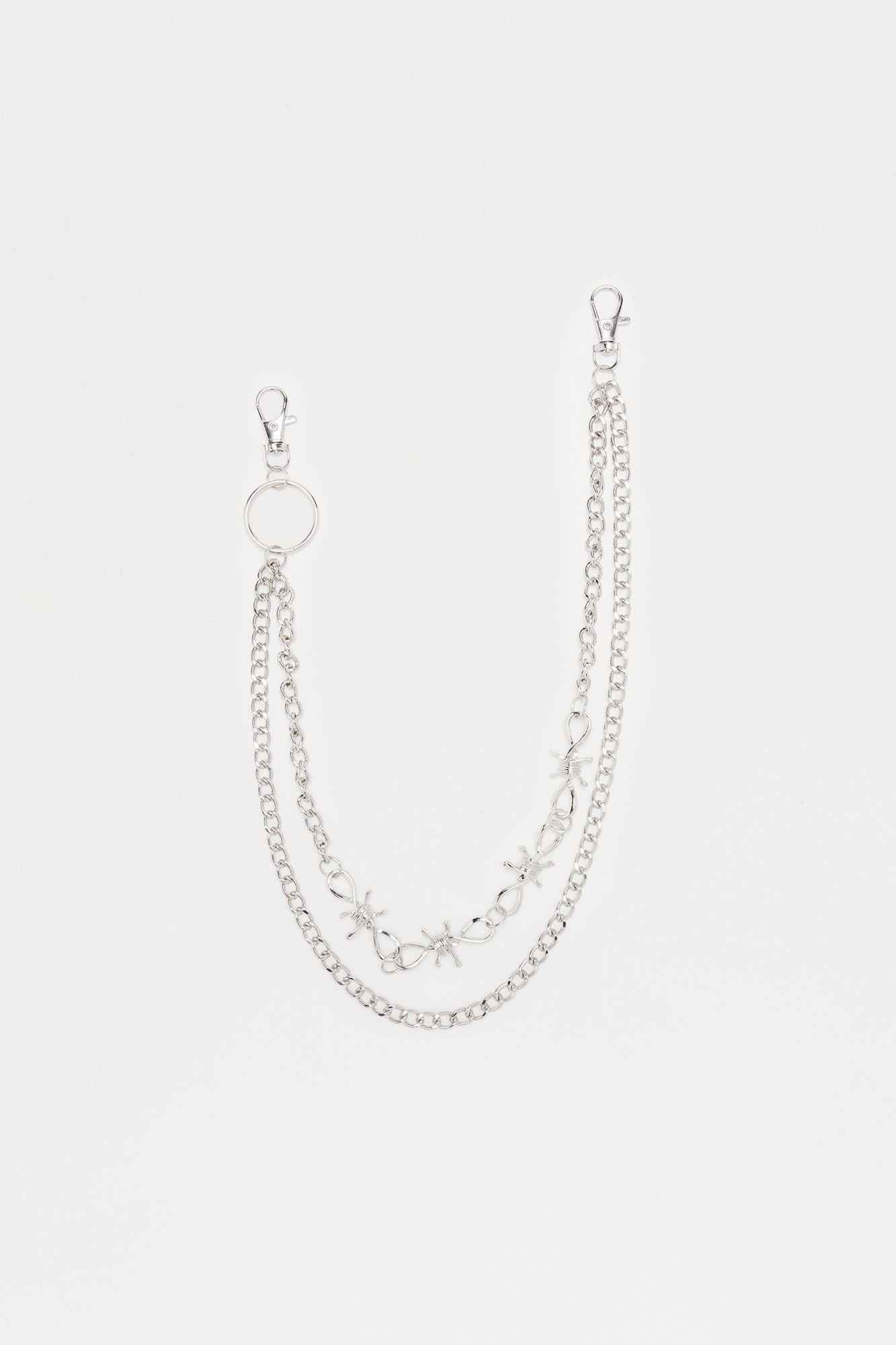 Spikes Pants Chain - Silver