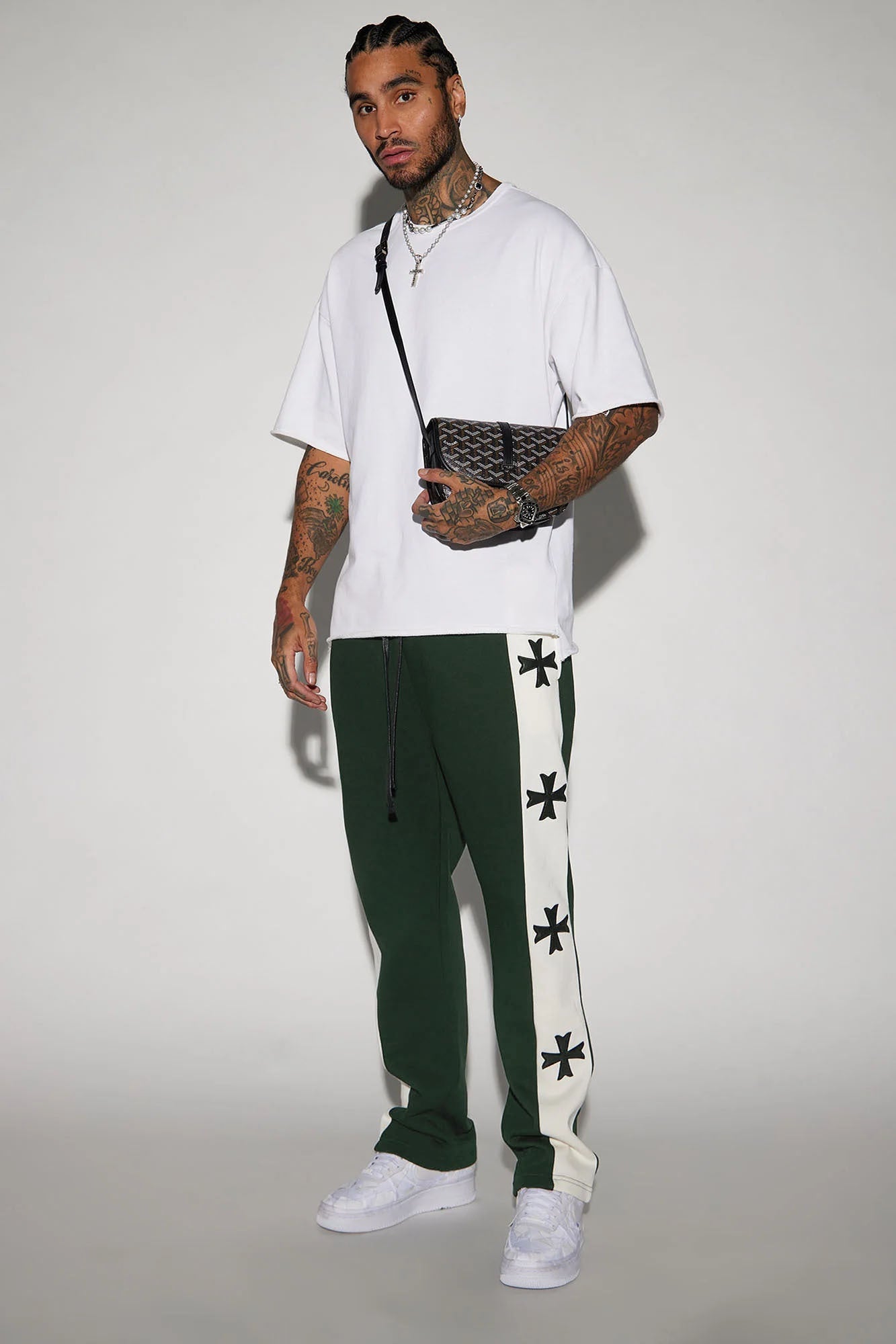 Desmond Straight Sweatpants - Green/combo