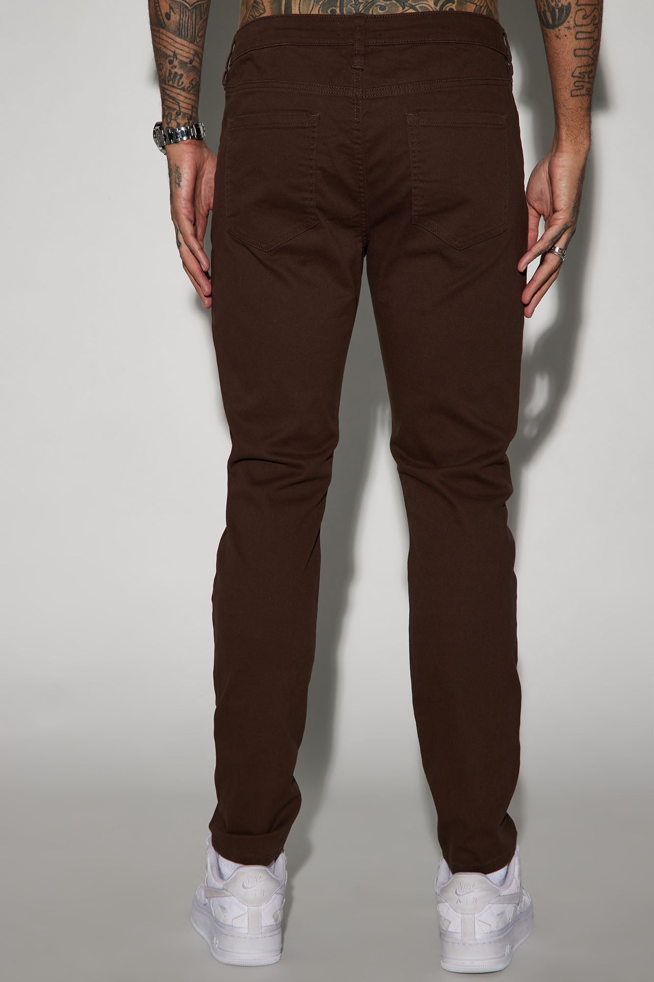 Mac Chino Skinny 5 Pocket Pants - DarkBrown