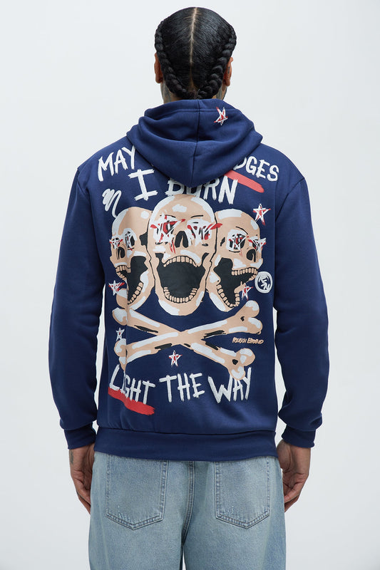 Burning Bridges Hoodie - Blue