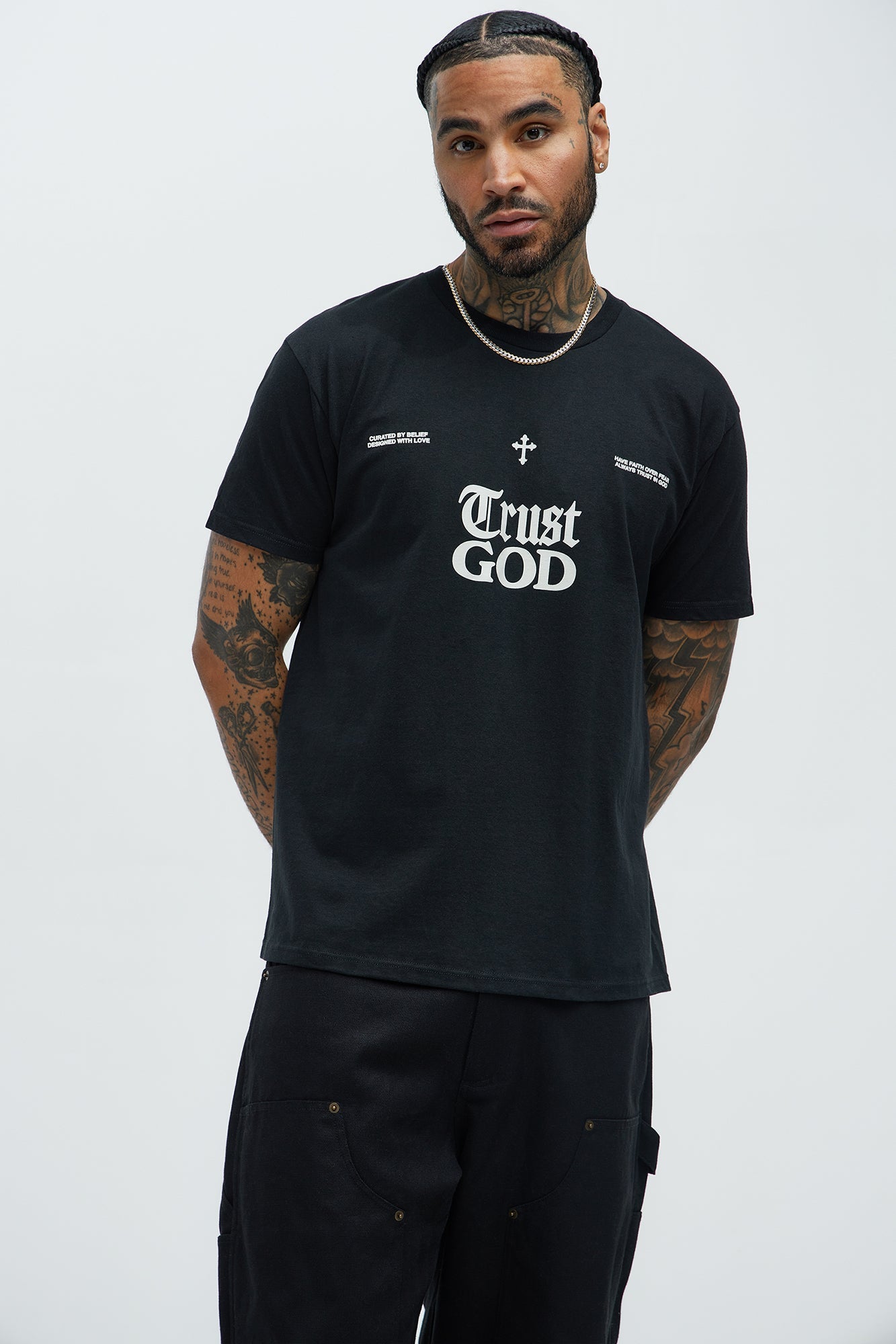 Trust God Short Sleeve Tee - Black