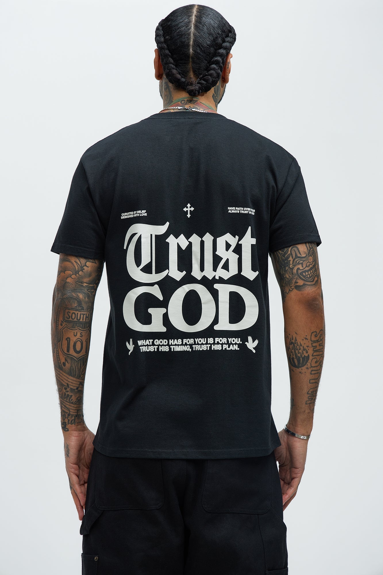 Trust God Short Sleeve Tee - Black