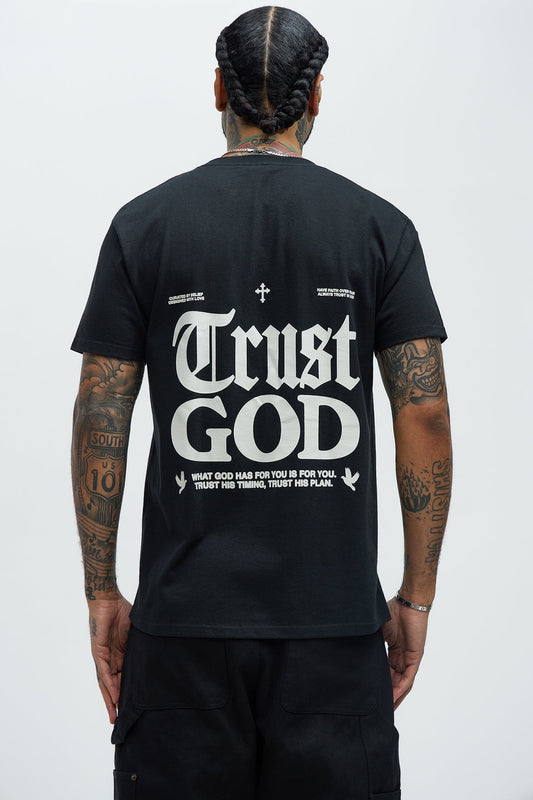 Trust God Short Sleeve Tee - Black