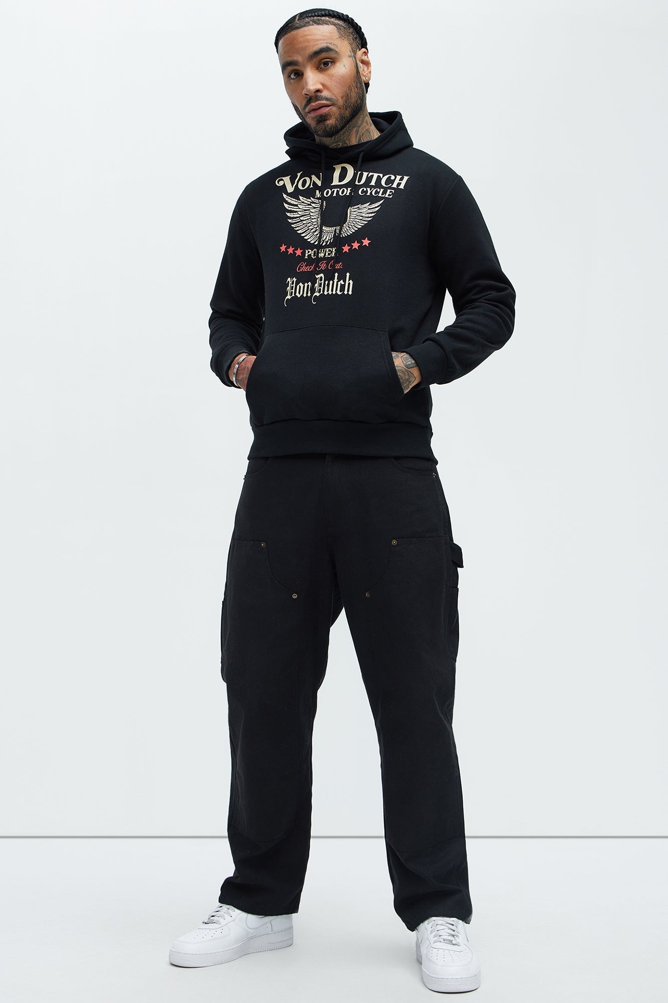 Von Dutch Wings Hoodie - Black