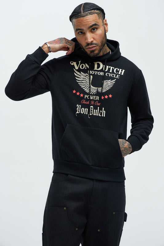 Von Dutch Wings Hoodie - Black