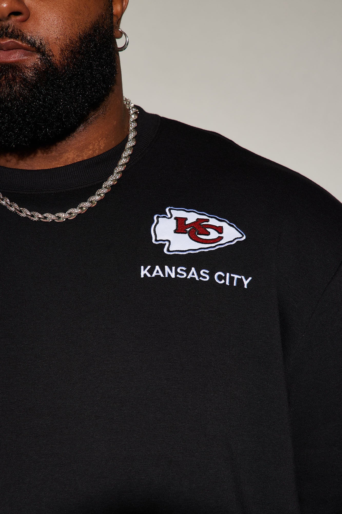 Chiefs Higher Education Fleece Crew Neck Sweater - Black/combo