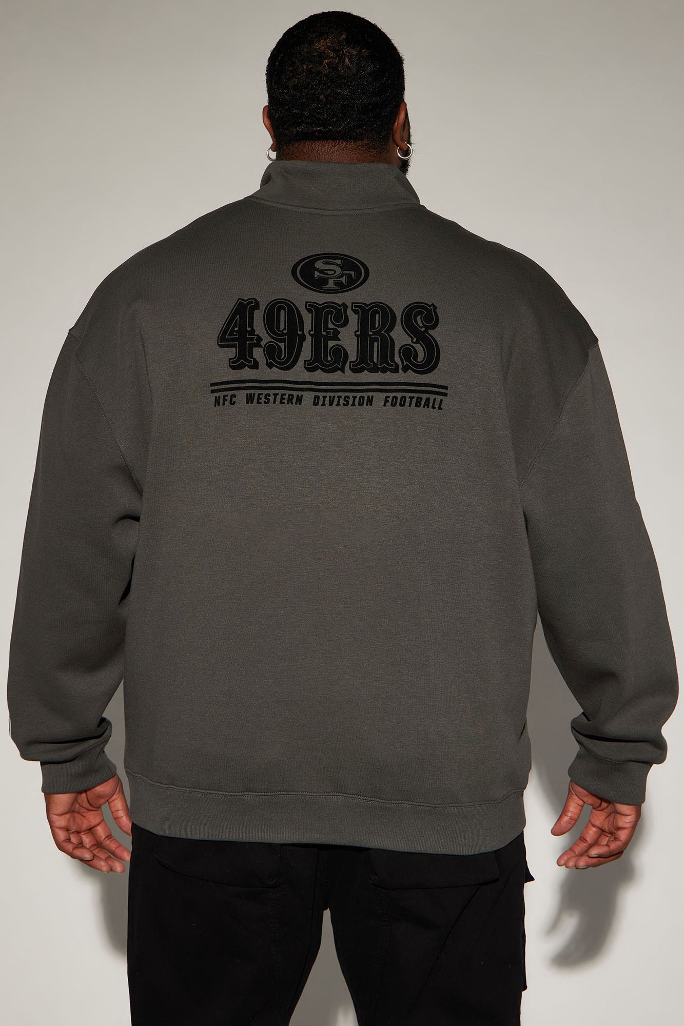 49ers Essential Quarter Zip Sweatershirt - Grey/combo