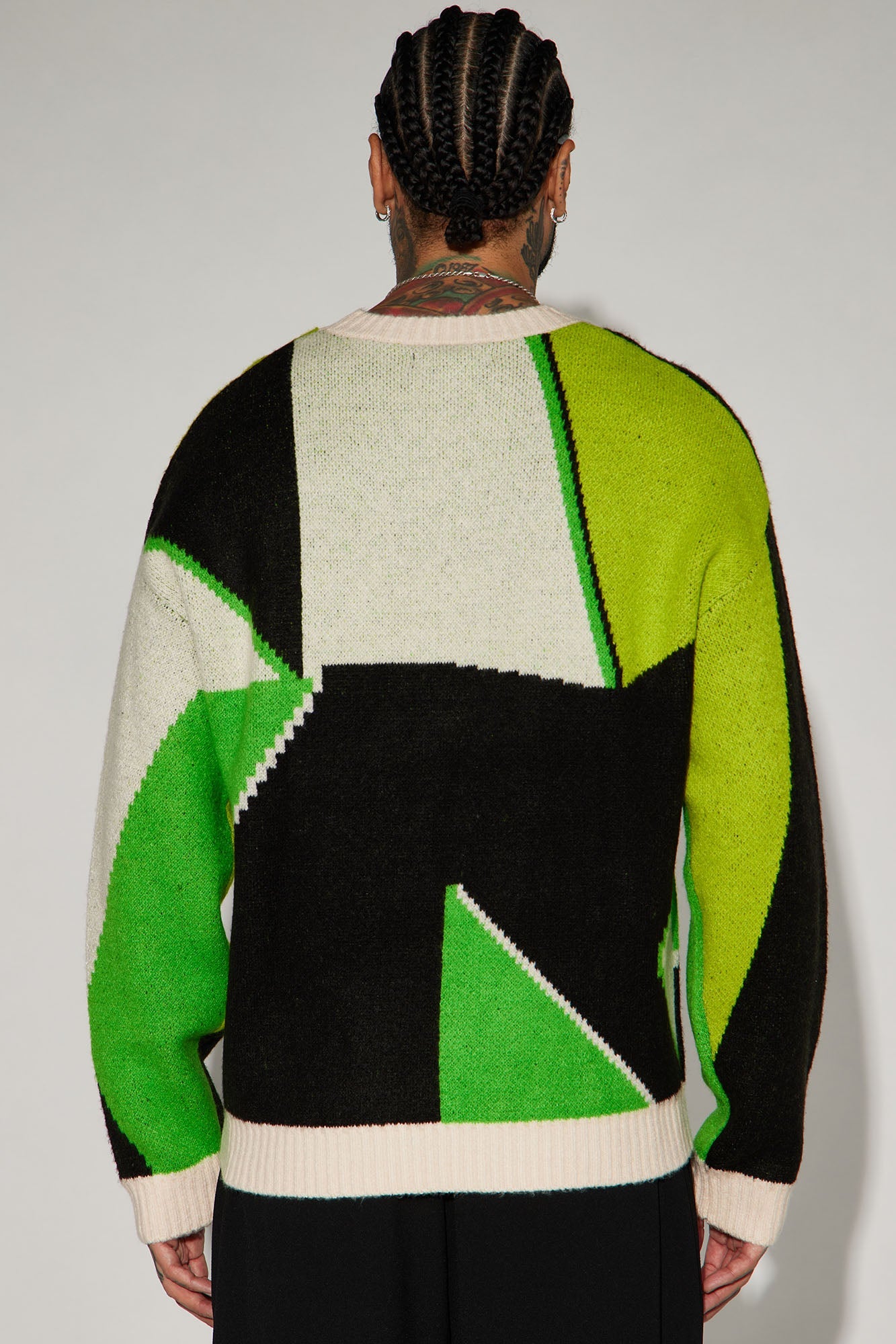 Worth It Crewneck Sweater - Green/combo