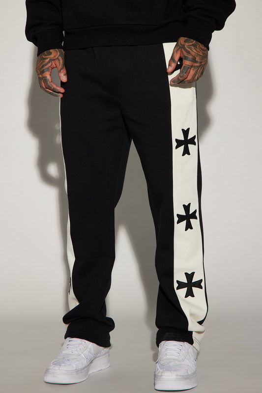 Desmond Straight Sweatpants - Black/combo