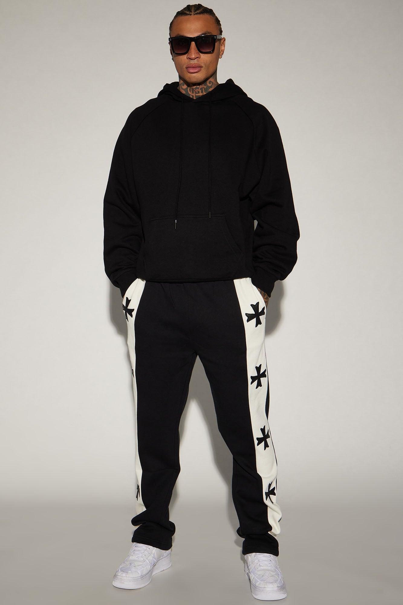 Desmond Straight Sweatpants - Black/combo