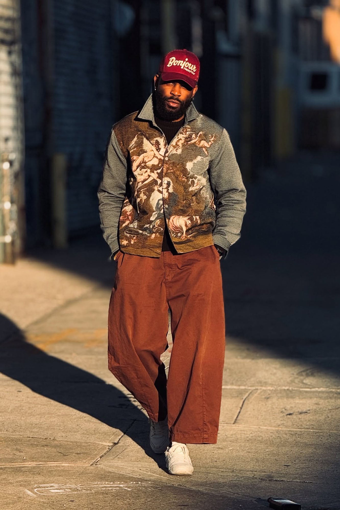 Cassiel Tapestry Cropped Button Up Shirt - Multi Color