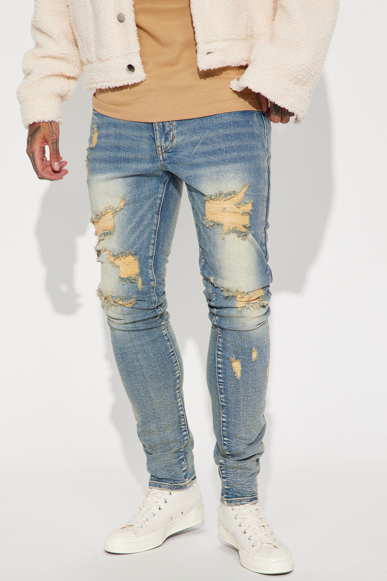 Feeling Irresistible Stacked Skinny Jeans - Vintage Blue Wash