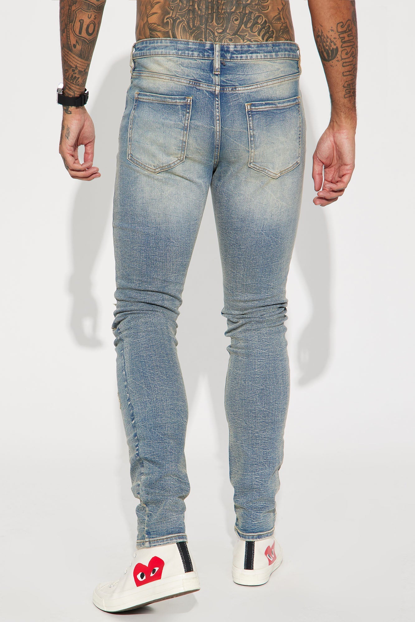 Feeling Irresistible Stacked Skinny Jeans - Vintage Blue Wash