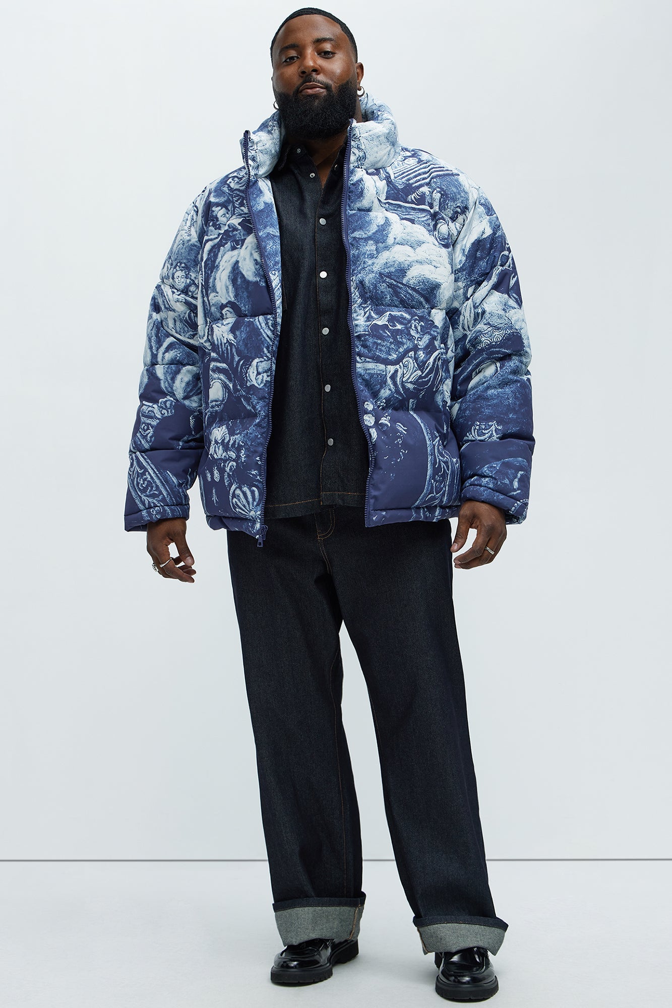 Michelangelo Quilted Puffer - Blue/combo