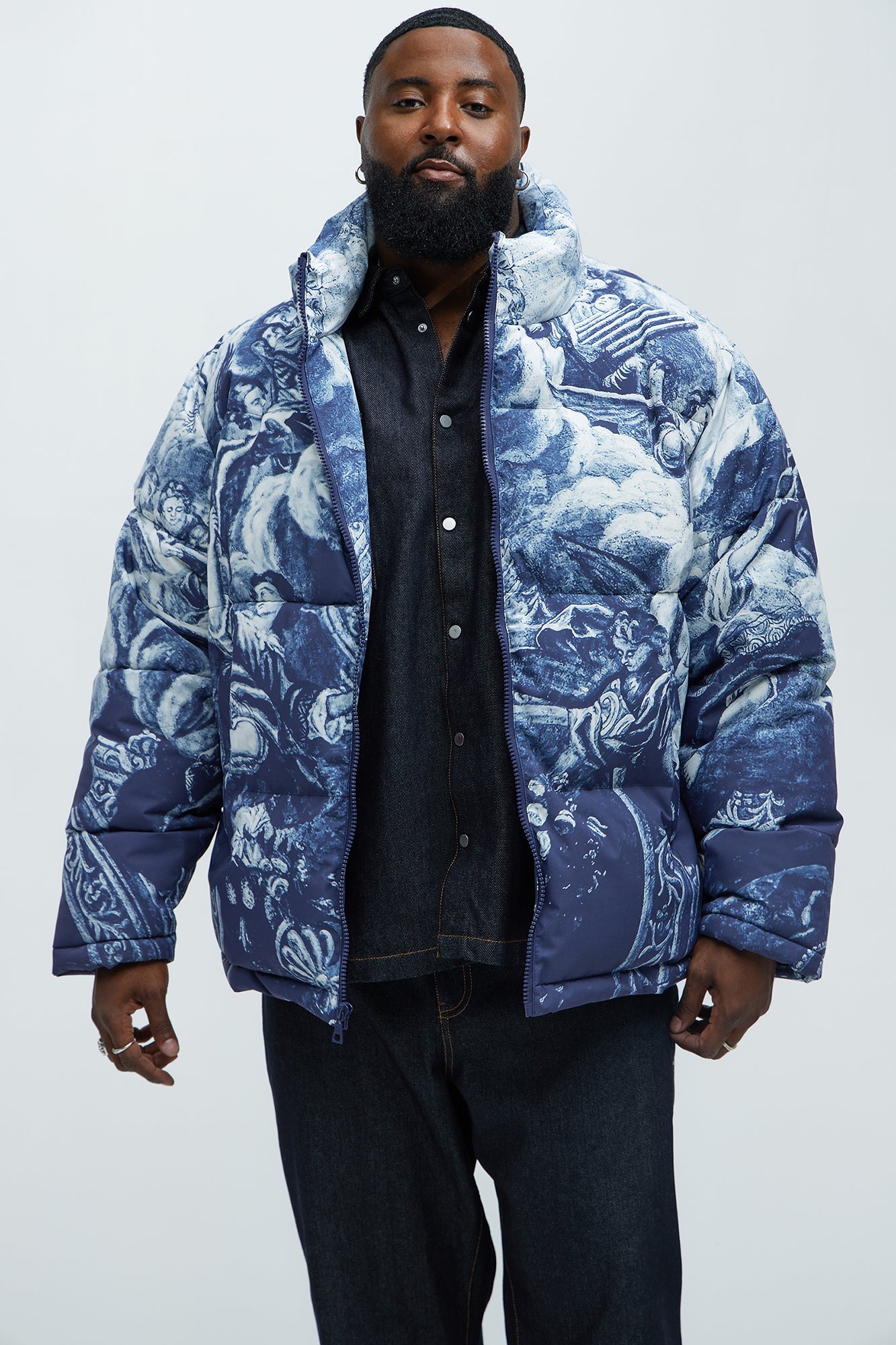 Michelangelo Quilted Puffer - Blue/combo