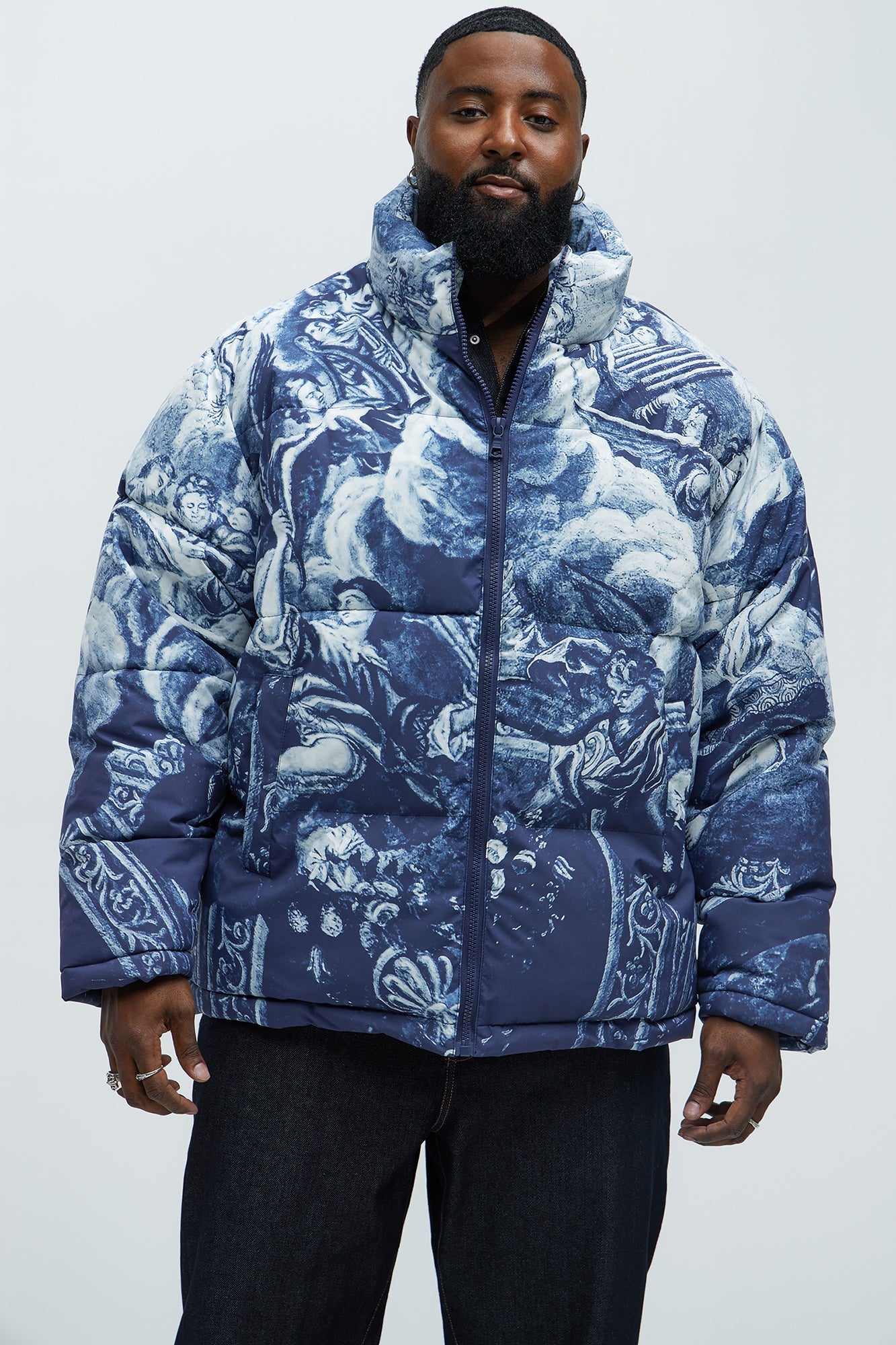 Michelangelo Quilted Puffer - Blue/combo