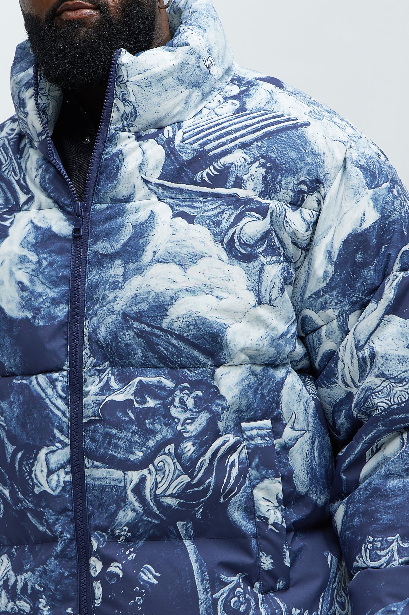 Michelangelo Quilted Puffer - Blue/combo
