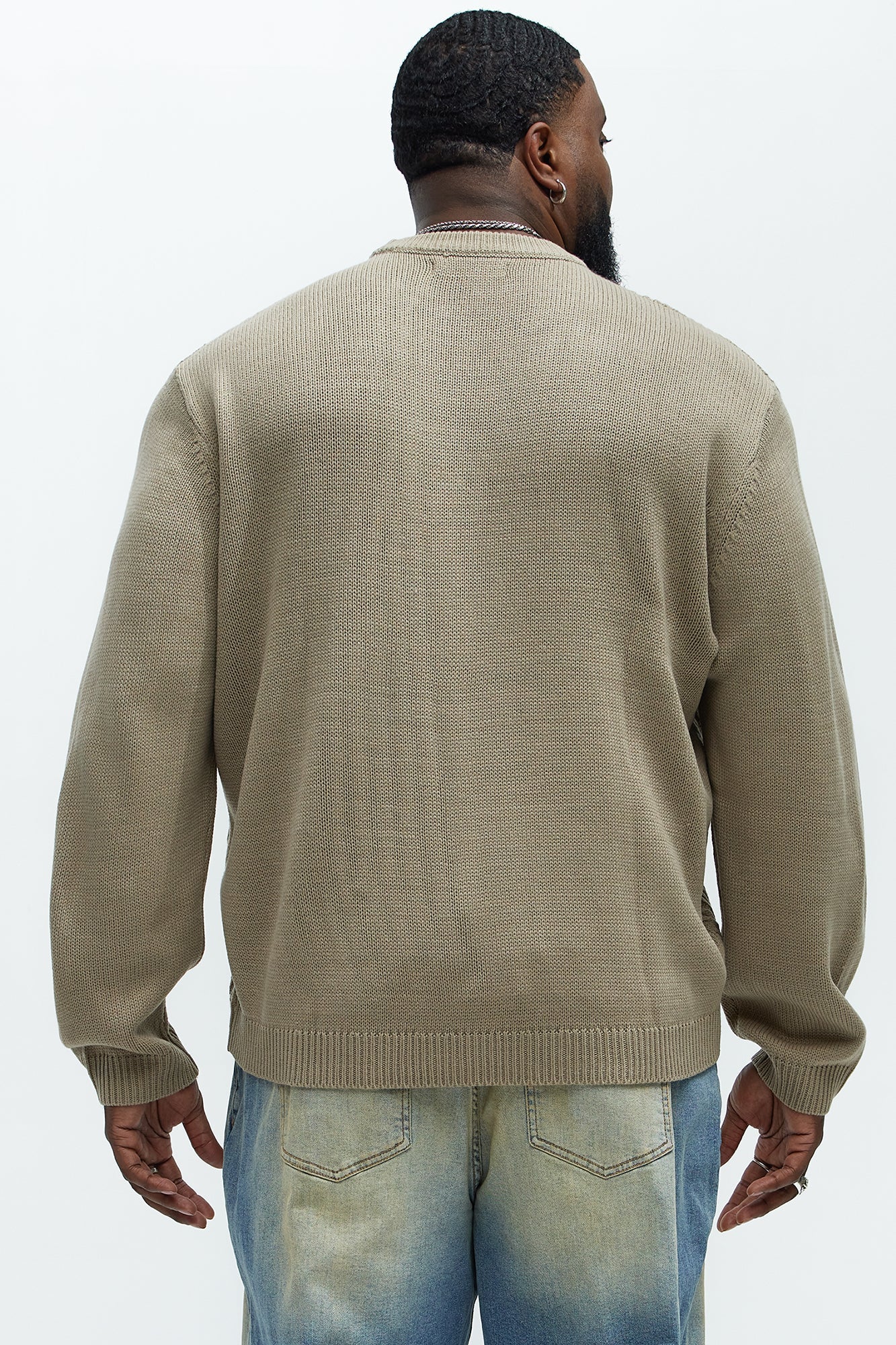 All Night Long Crewneck Sweater - Tan