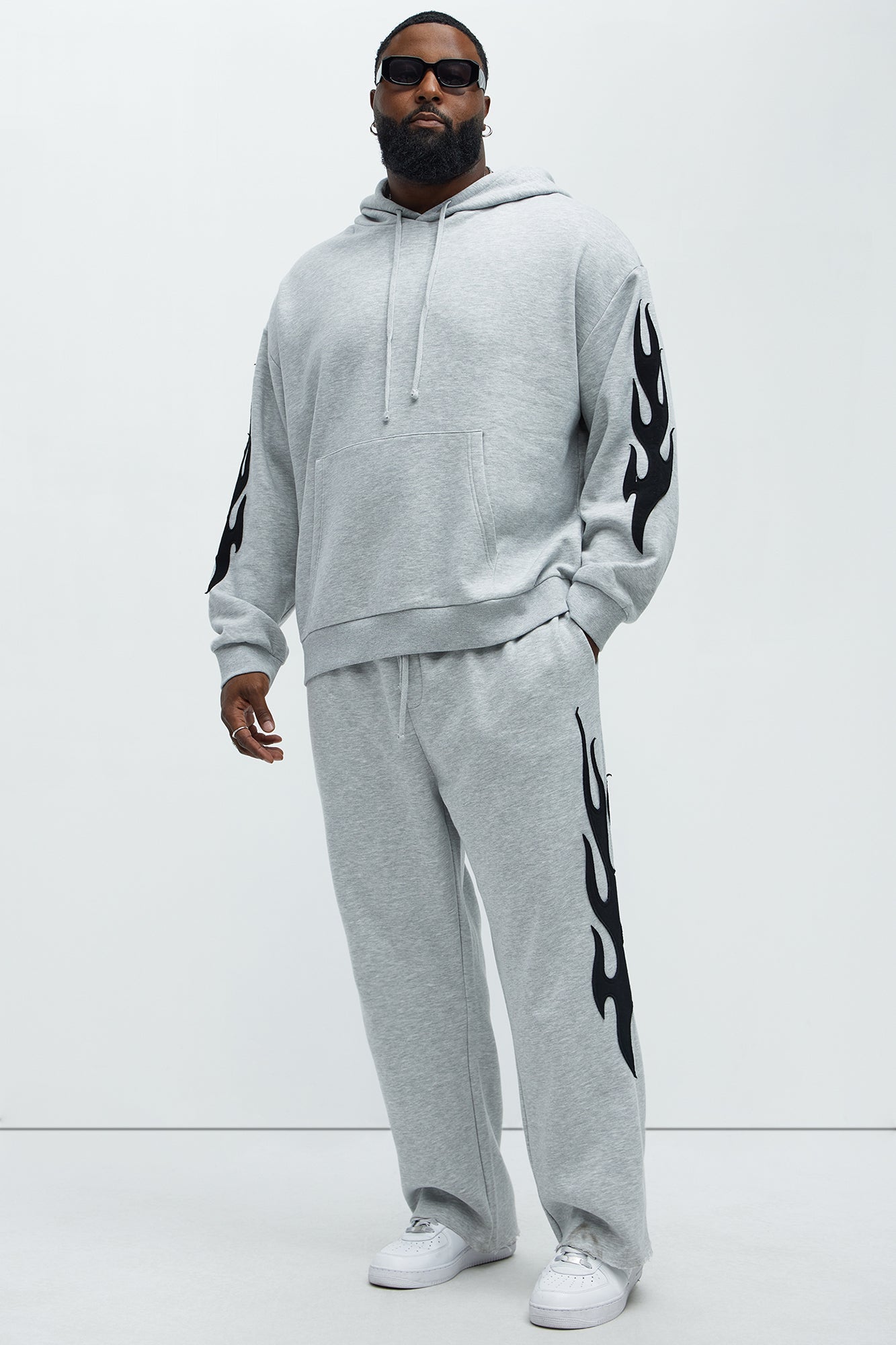 Flame Time Tyson Hoodie - Heather Grey