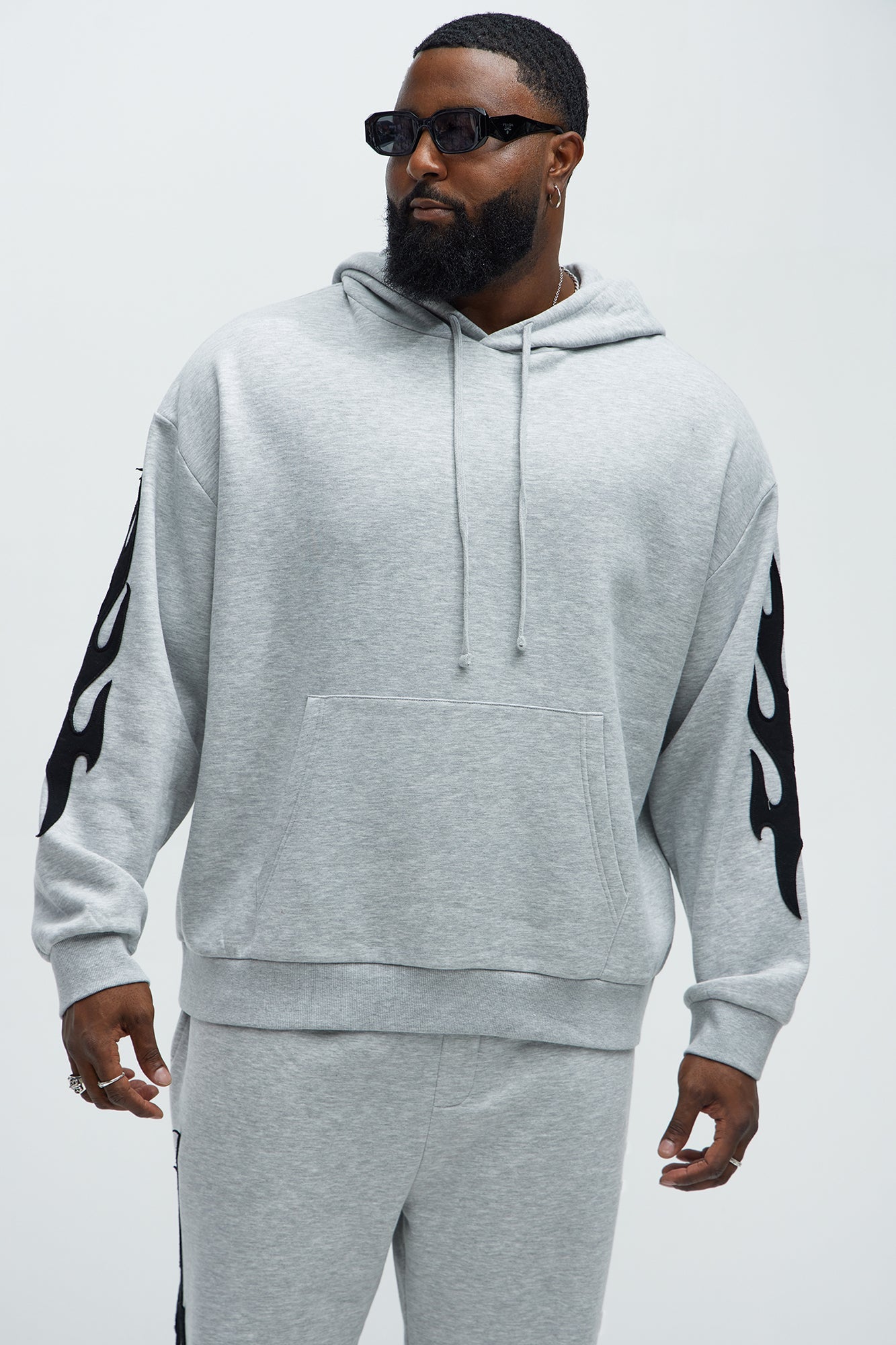 Flame Time Tyson Hoodie - Heather Grey