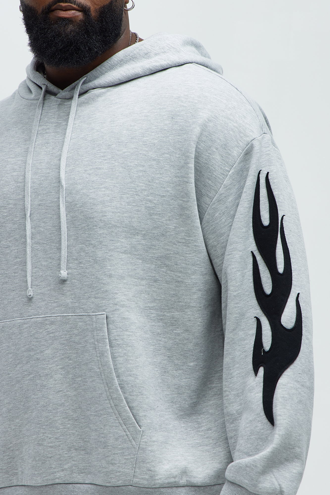 Flame Time Tyson Hoodie - Heather Grey