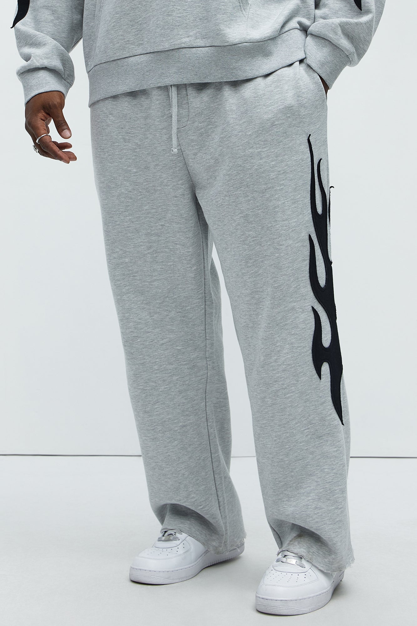 Flame Time Tyson Straight Sweatpants - Heather Grey
