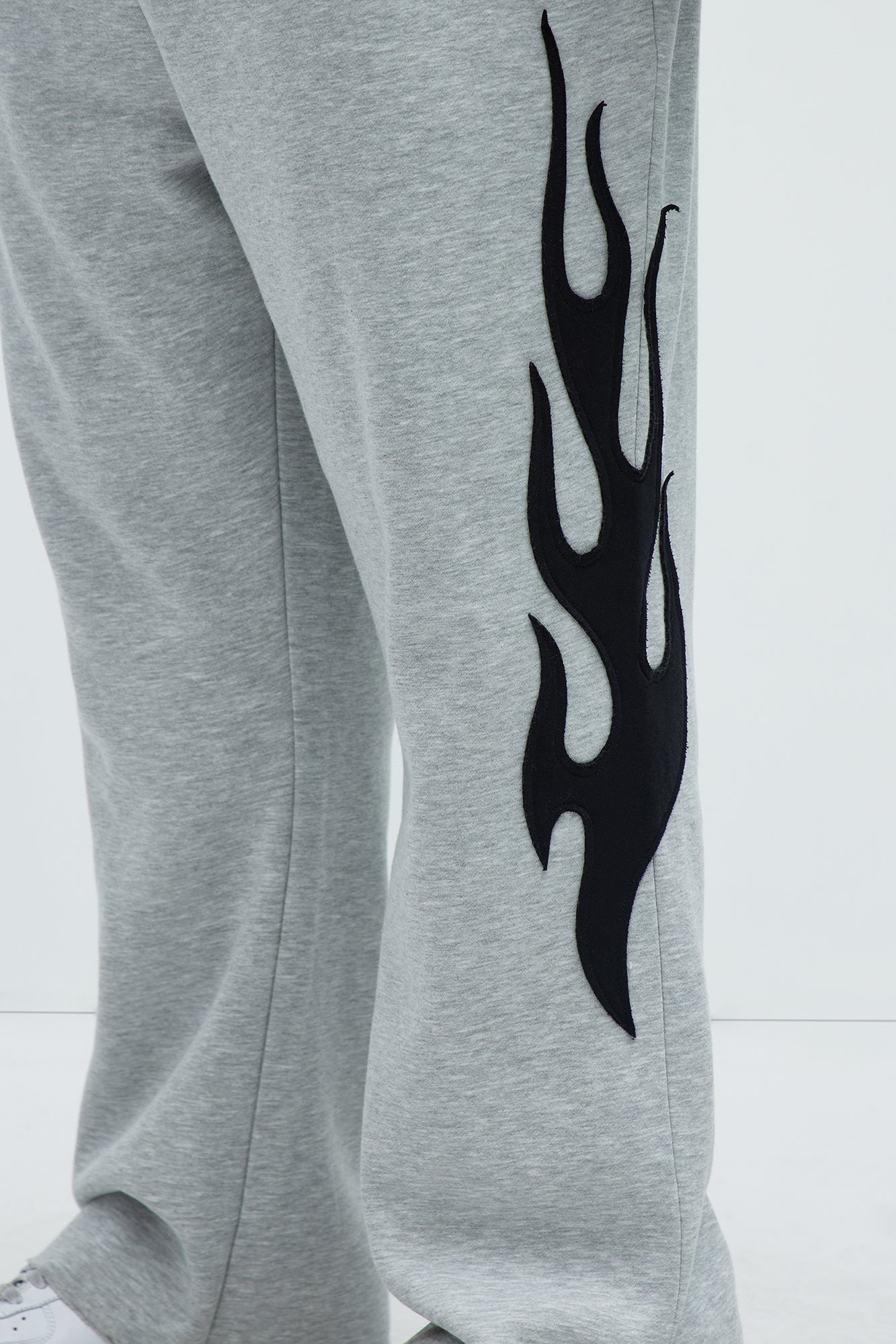Flame Time Tyson Straight Sweatpants - Heather Grey