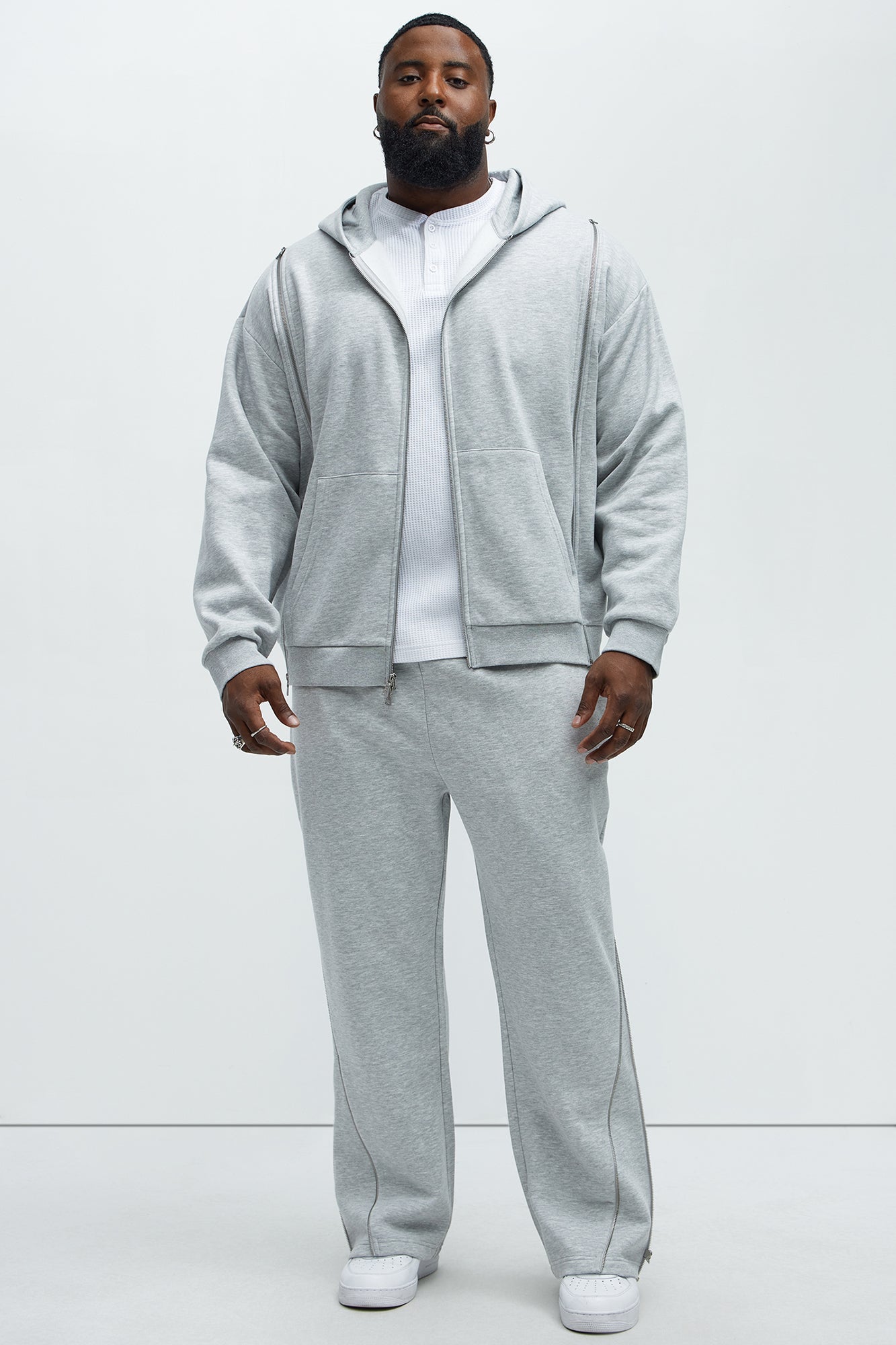 Tyson Stay Away Zip Up Hoodie - Heather Grey